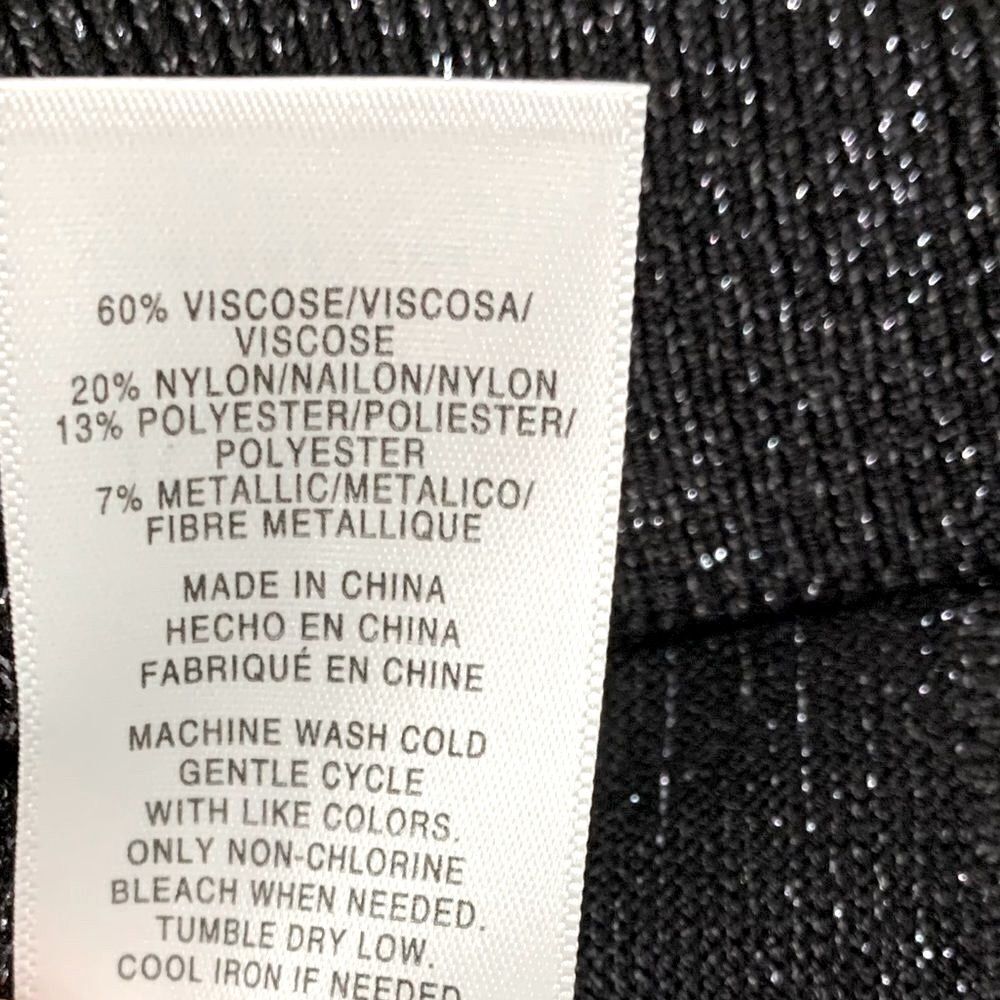 NWOT Jones New York Black Subtle Shimmer Cardigan — Size M - Picture 6 of 6